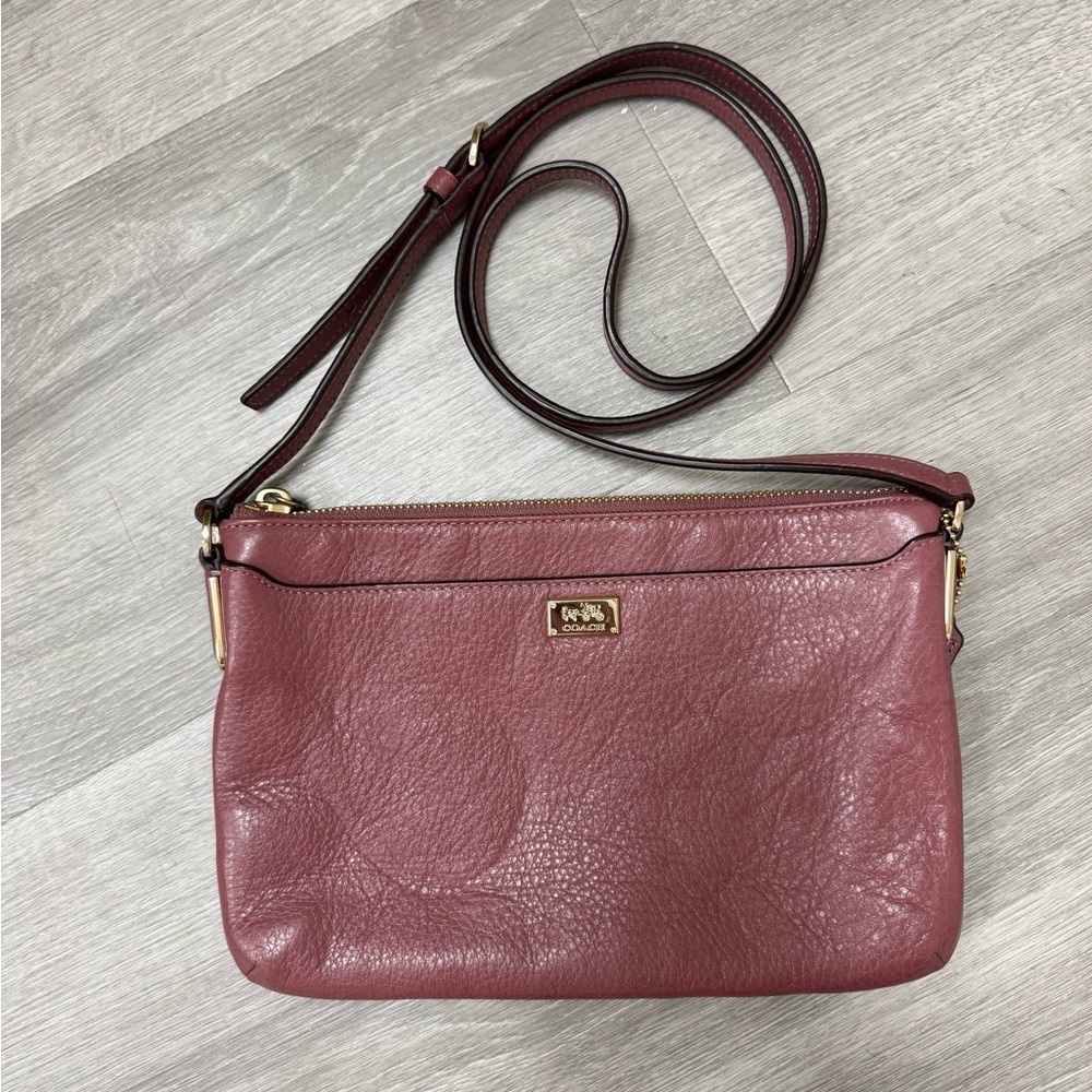 Coach Mauve Leather Crossbody Bag